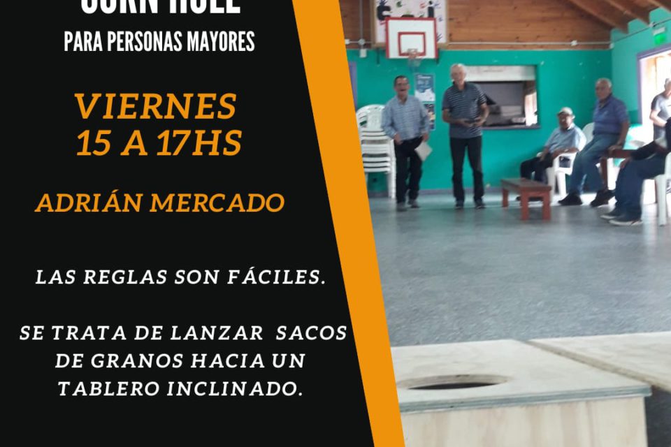 Retoman los entrenamientos de Corn Hole para personas mayores en el SUM del Adrián Mercado